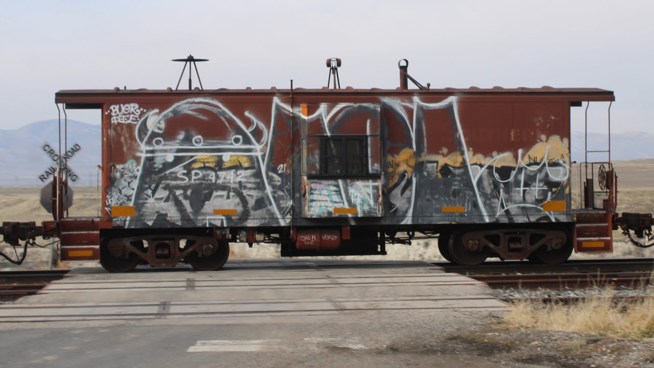 UP OGPD at Wheelon on the Ogden Subdivision, MP 44.45 with SP Caboose 4742