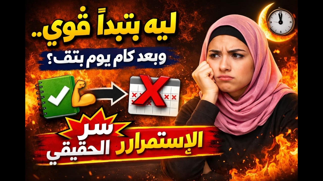 الحلقة 4 | ليه بتبدأ قوي… وبعد كام يوم بتقف؟ 🤯 سر الاستمرار الحقيقي في رمضان 🔥