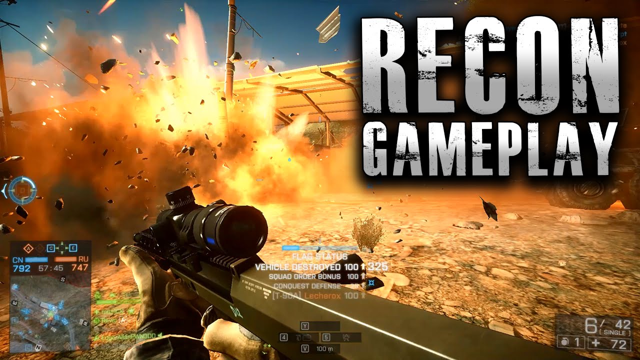 Battlefield 4 Recon Gameplay - C4, G18, Bolt Action Rifles