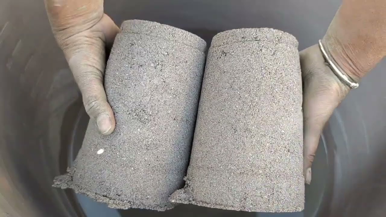 Asmr - Gritty sand cement crumbling 