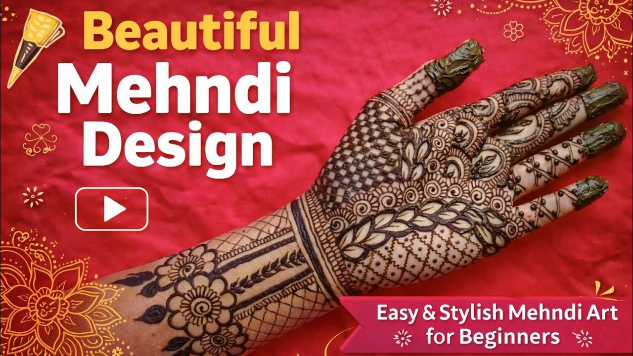  ✨ Beautiful Mehndi Design | Easy & Stylish Mehndi Art ✨ l henna design # mehndi #mehndiart #henna