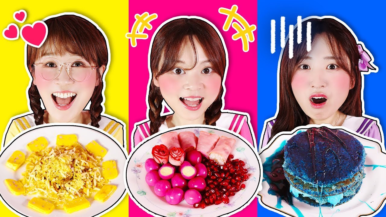 單色挑戰之只用一種顏色的食材做出美味的一餐！One color challenge小伶玩具 | Xiaoling toy