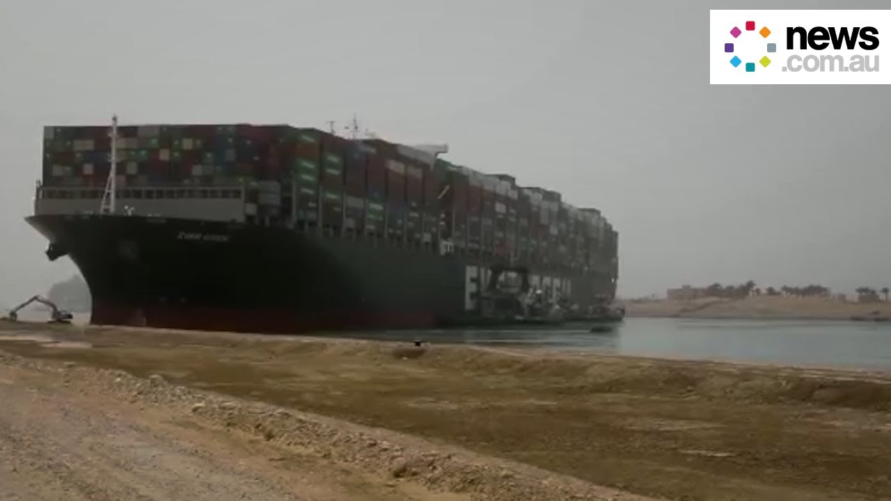 Efforts continue to move ship blocking Suez Canal