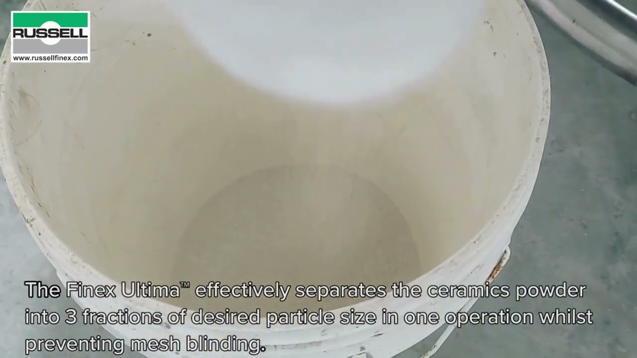 Ceramic powder screening using the Russell vibratory sieve | Russell Finex