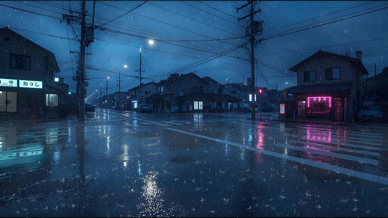 Tokyo After Midnight 🌙 Lofi Rain on a Cold Blue Night (for Sleep)