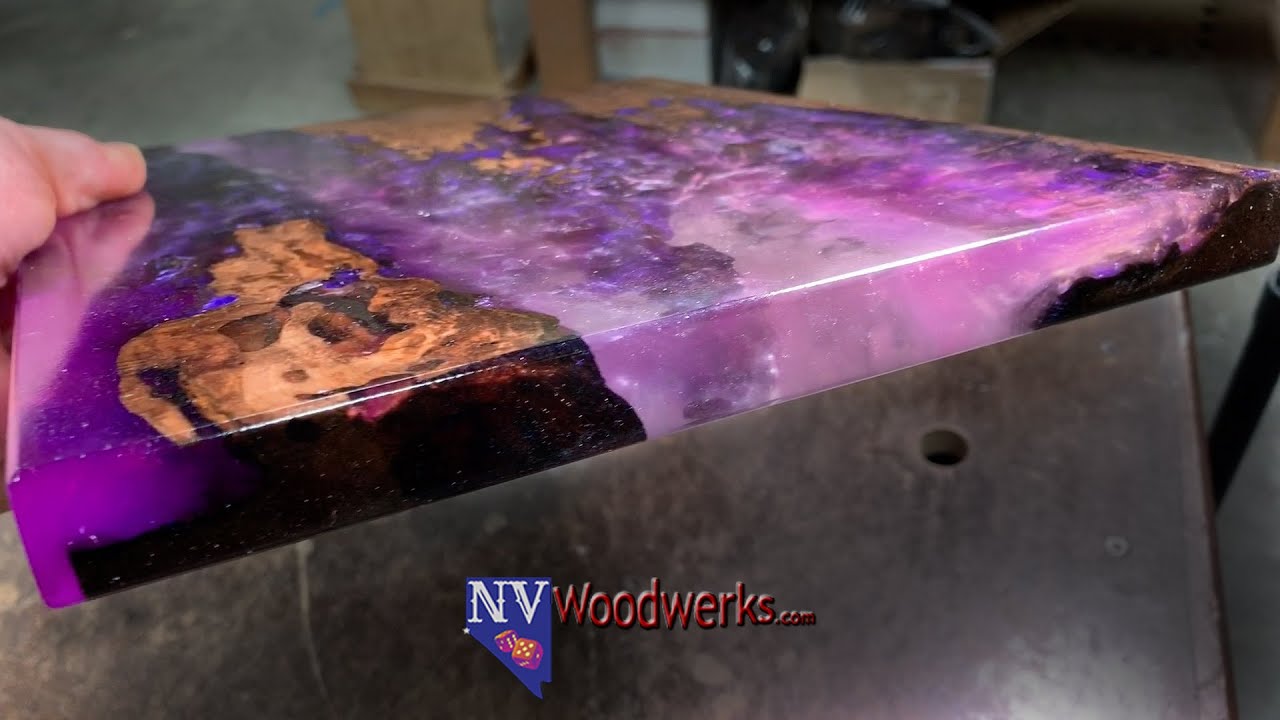 Finishing up the Resin and Wood Cutting Board
