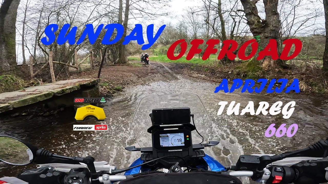 Sunday Trail Belgium on Aprilia Tuareg 660 engine sound no music