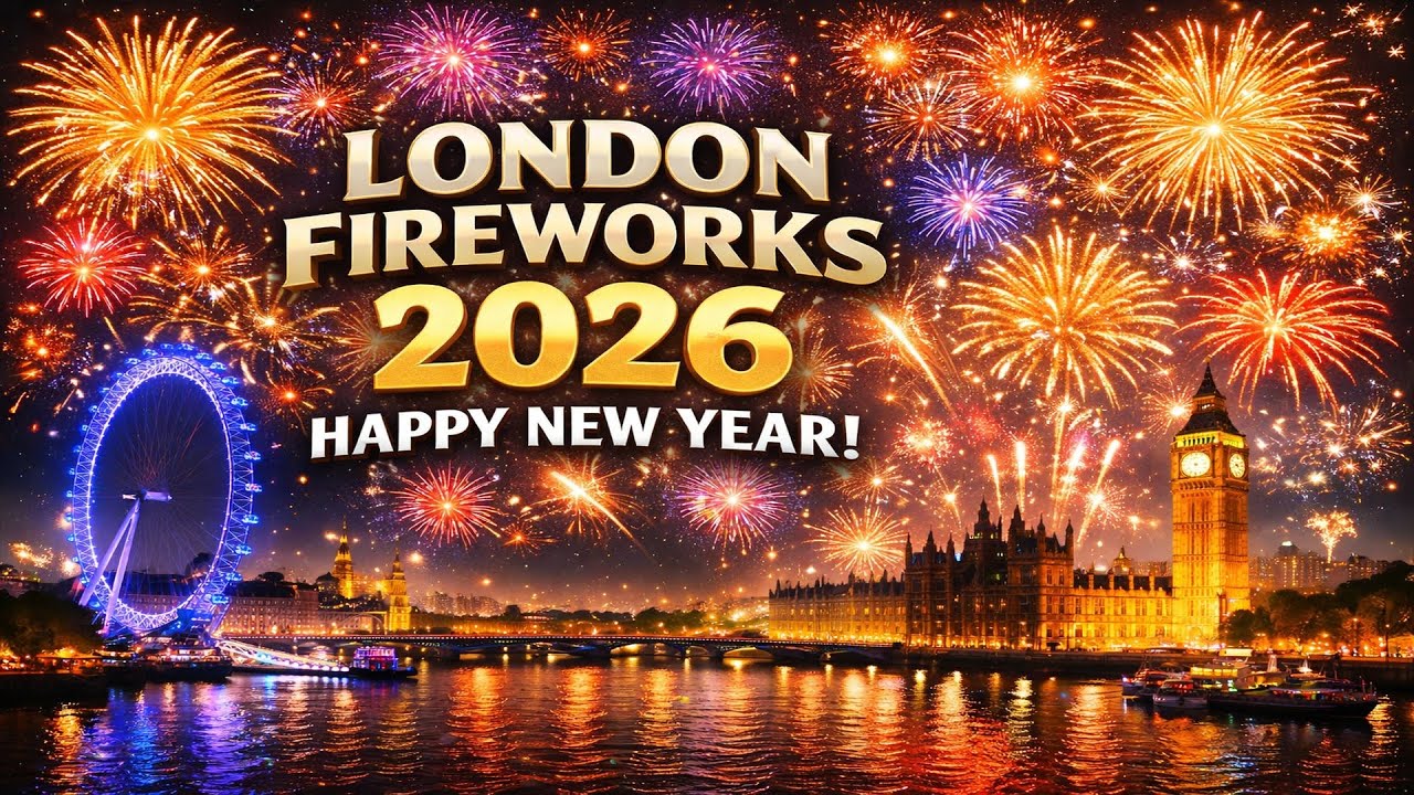 LONDON FIREWORKS HAPPY NEW YEAR 2026