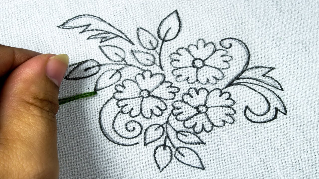 hand embroidery new flower design embroidery with easy stitch