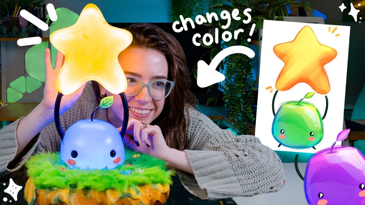 We made a light-up Junimo from Stardew Valley!!