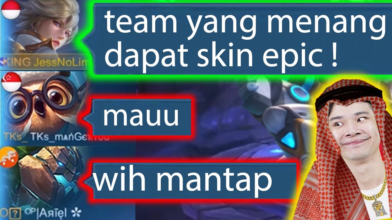 Jika Menang, Setiap Orang Dapat Skin Epic - Challenge Mobile Legends