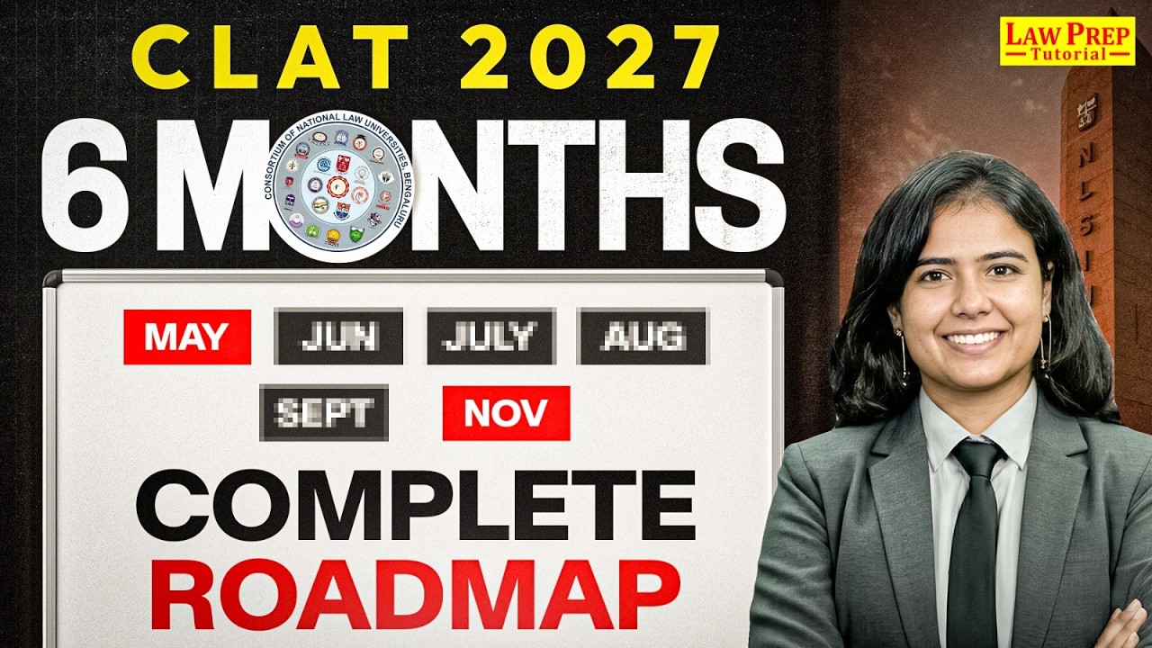 CLAT 2027: Complete 6 Months Strategy | CLAT Roadmap 2027 | CLAT Preparation Guide