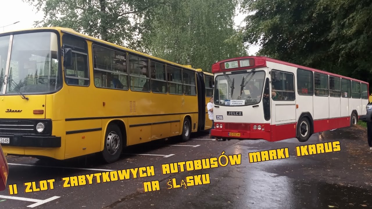 ( 📌 MYSŁOWICE ) - II ZLOT ZABYTKOWYCH AUTOBUSÓW MARKI IKARUS NA ŚLĄSKU 