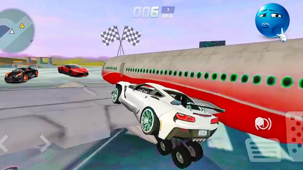 Car Ko Hawa Mein Uda Kar Aeroplane Par Land Kar Diya 😱#cargame  #gaming #carstunt #flyingcar  