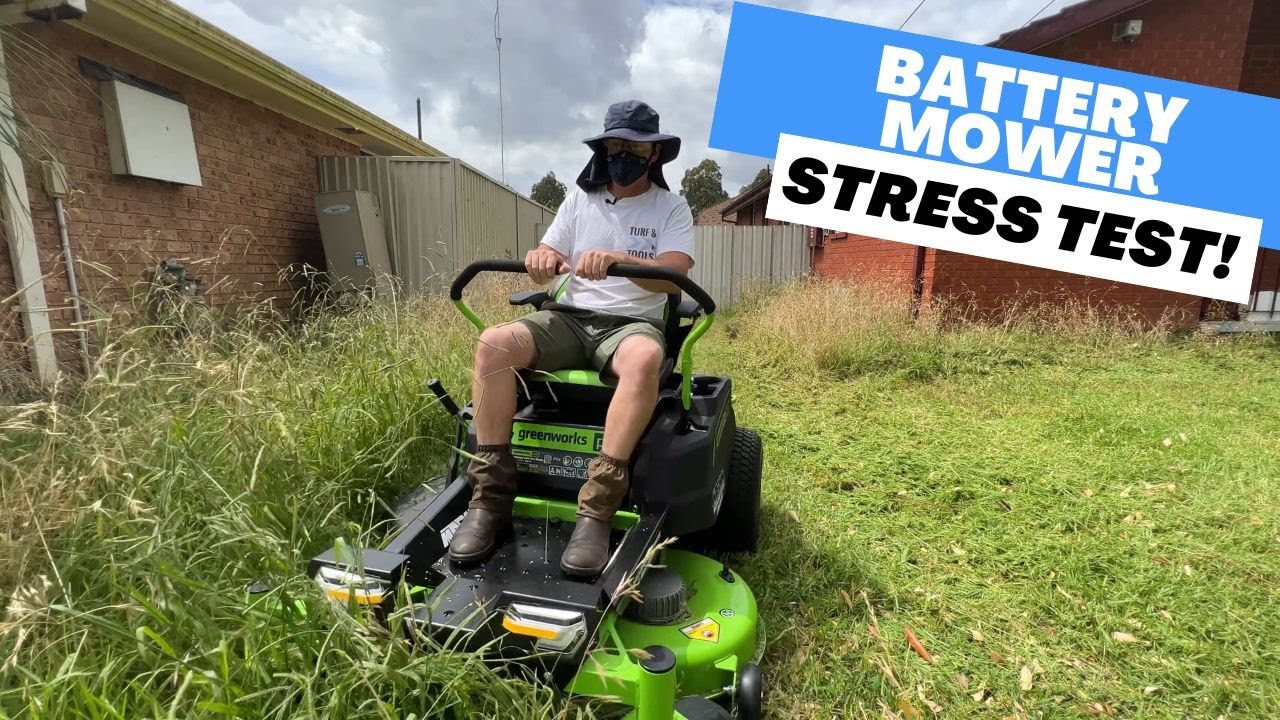 Greenworks Battery 42 inch Zero Turn Put To The TEST! Overgrown Yard Destroyer?