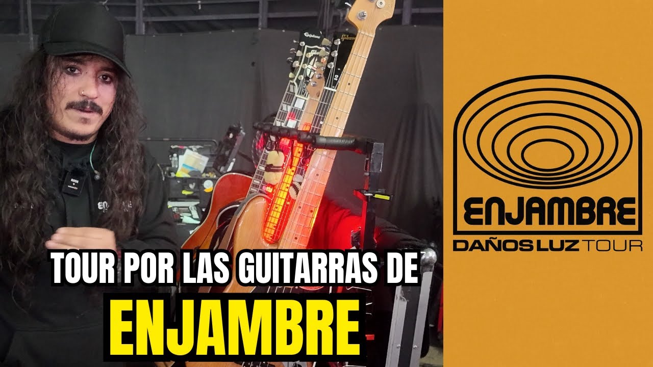 Tour por las guitarras de ENJAMBRE desde el PALACIO DE LOS DEPORTES | Guitar tech