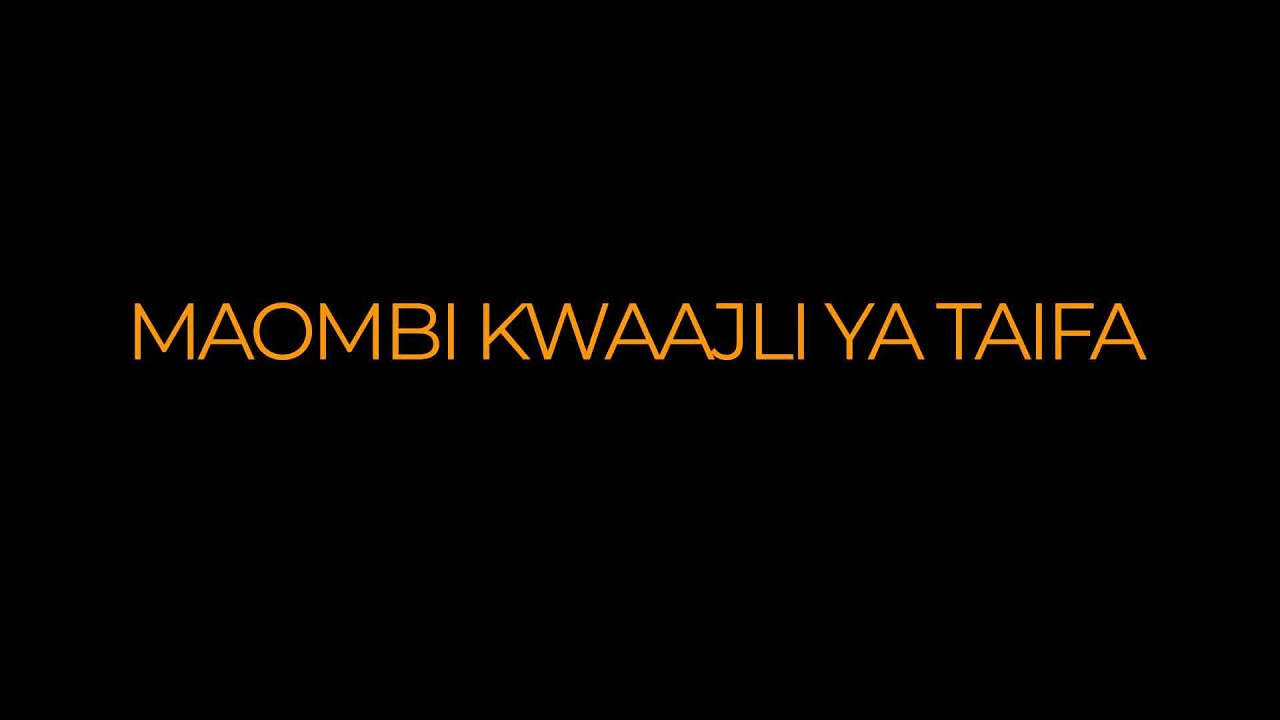 MAOMBI KWA AJILI YA TAIFA -DHABIU ZA SIFA