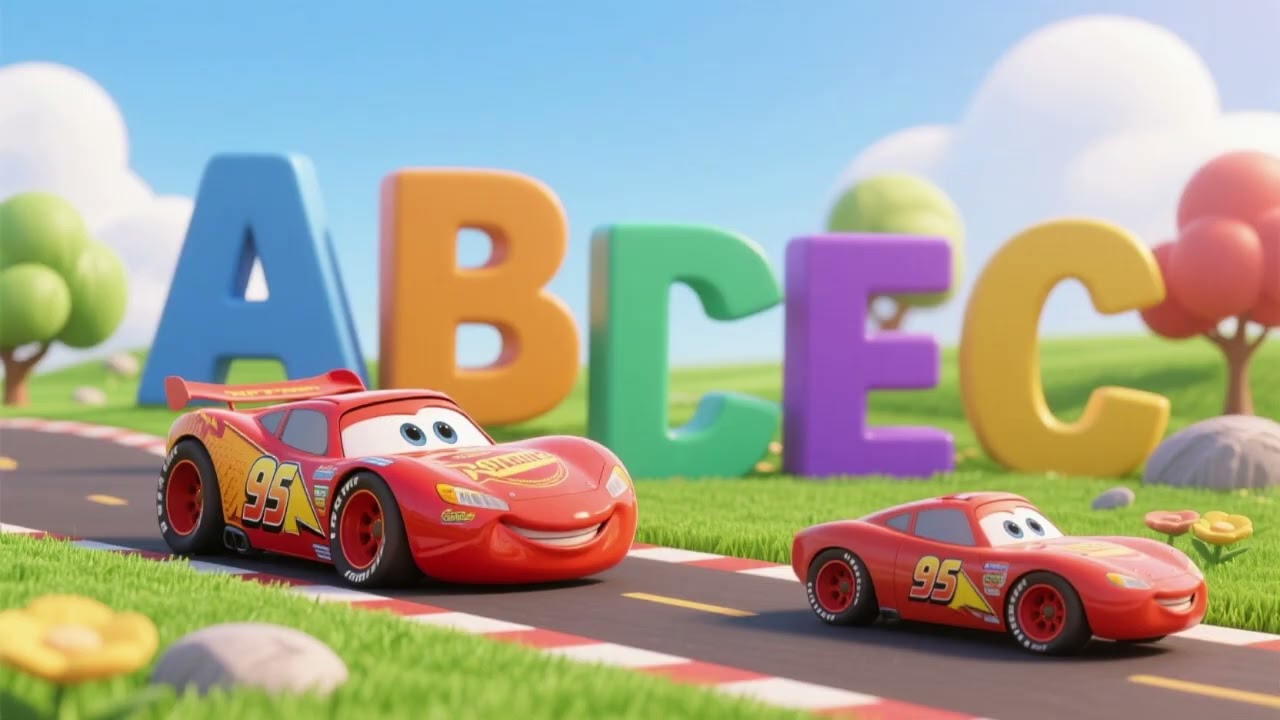 ABCs with Racing Cars 🏎️🔤 | Fun Alphabet Song for Kids