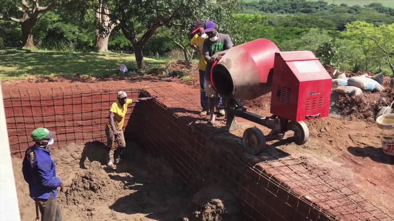 Bongani is building a pool in KZN