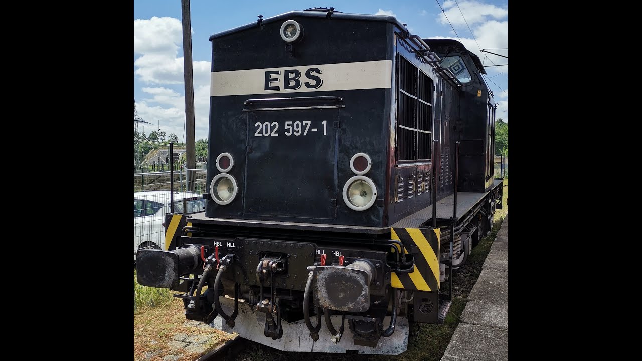 Ein  und Ausfahrt der BR 202 597 1 Plus Führerstandsmitfahrt von der Erfurter Bahn Service GmbH