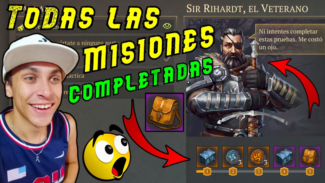 COMPLETANDO TODAS LAS MISIONES DE SIR RIHARDT EL VETERANO | Grim Soul Survival