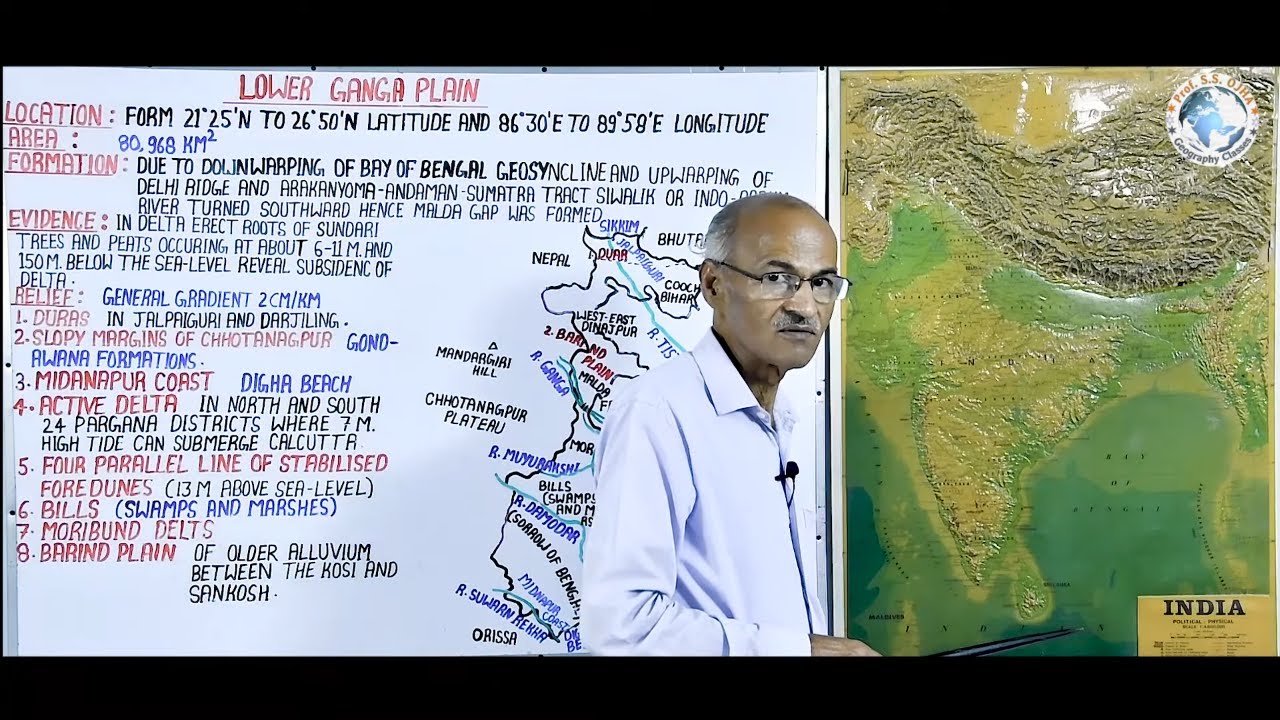 गंगा का निचला मैदान (Lower Ganga Plain) | Part- 22 | Prof. Sheo Sagar Ojha | Allahabad University