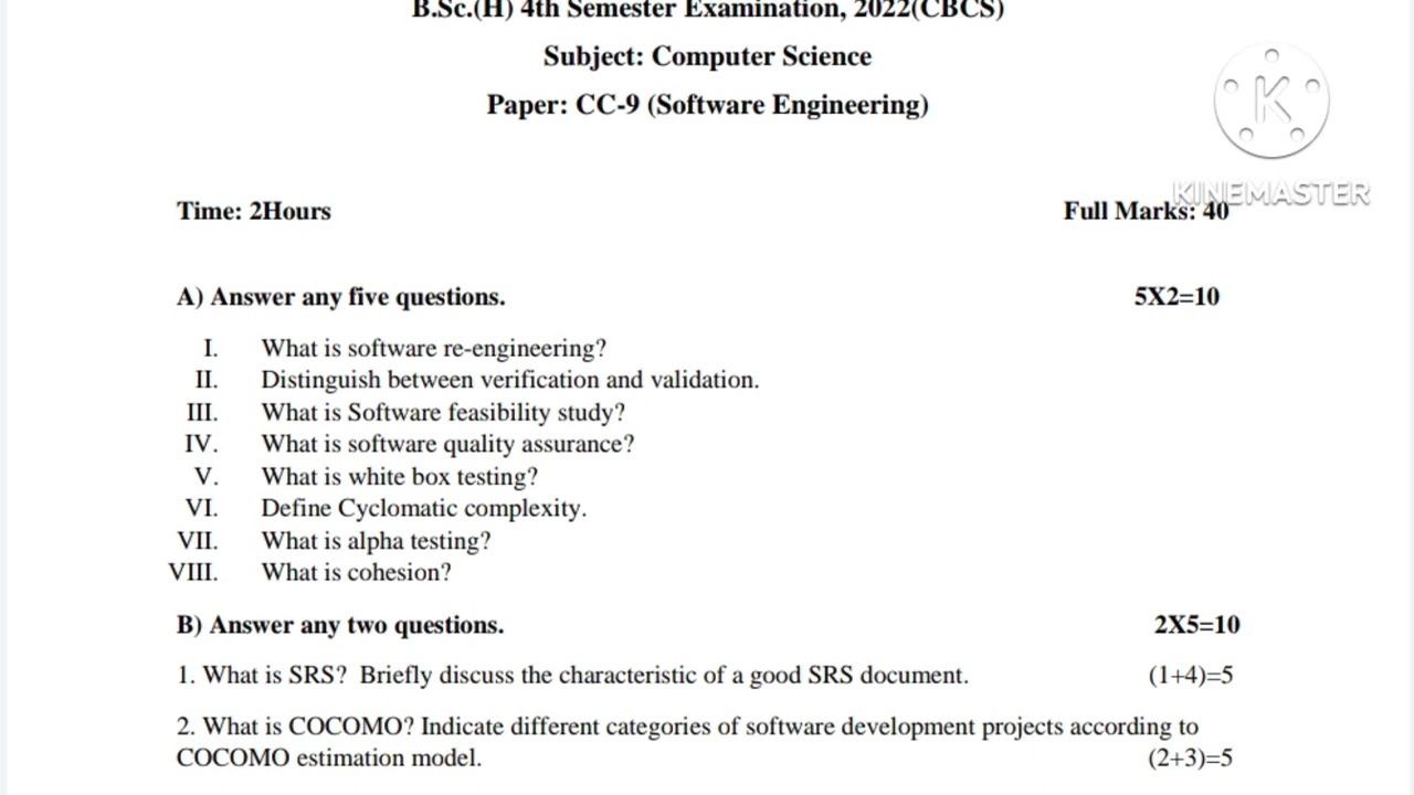 B.Sc 4th Semester Honours Question Paper-2022//Sub-Computer Science//Paper-(CC-9)//Burdwa University