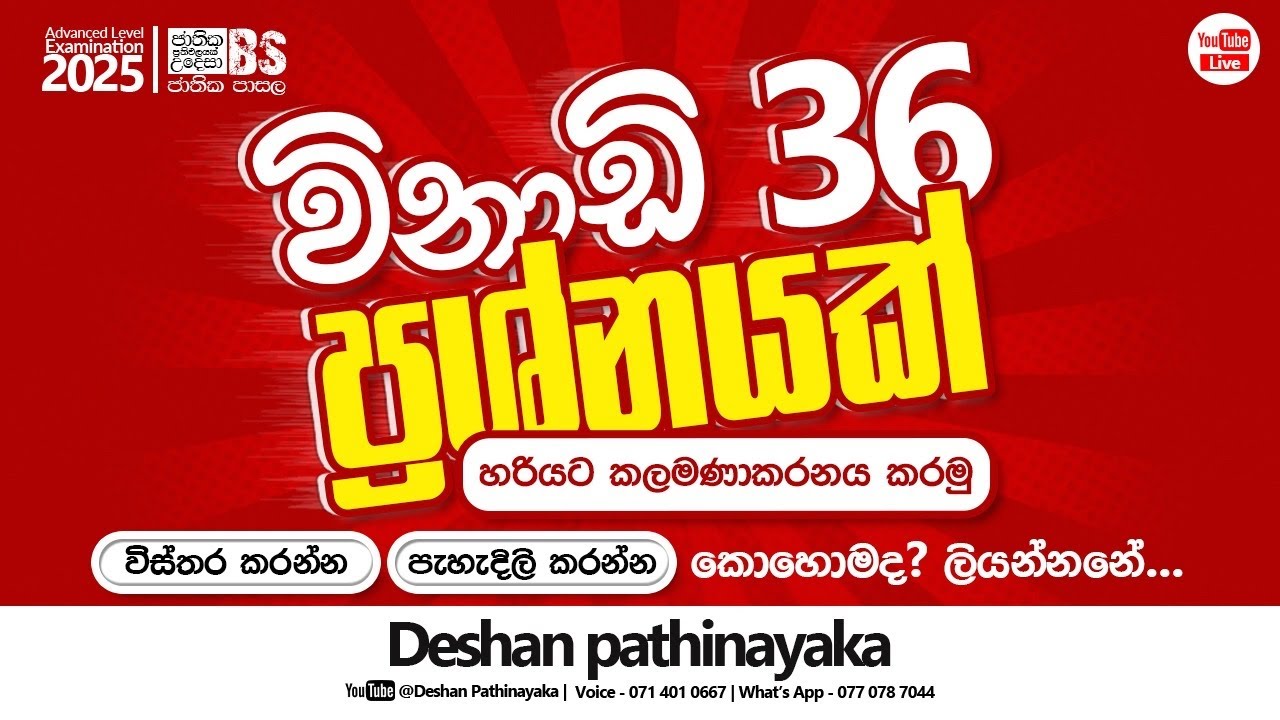 විනාඩි 36 යෙන් ප්‍රශ්ණයකට උත්තර ලියමු..| Business Studies