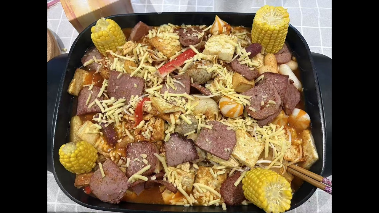 Cooking Korean Army Stew with Friends