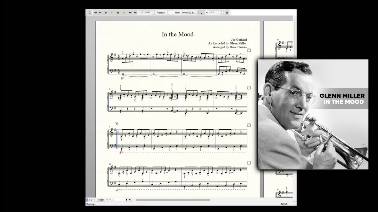 In the Mood (Piano Sheet Music Arrangement, as made famous by the Glenn Miller Orchestra)