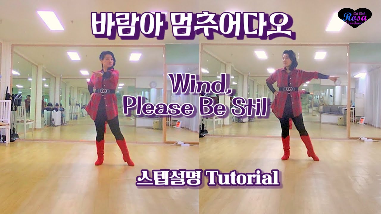 바람아 멈추어다오 라인댄스 Wind, Please Be Still Beginner Linedance 이지연 Cover Remix Rap Version 스텝설명 Tutorial 
