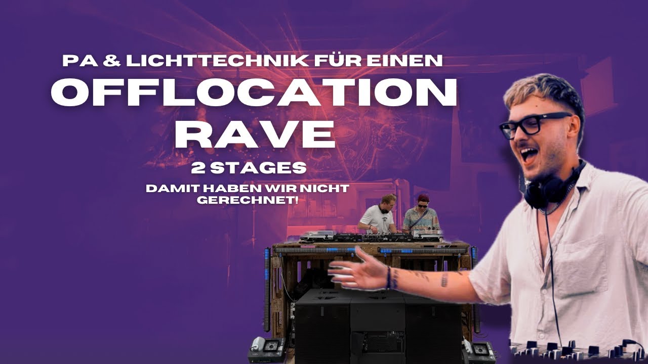 OFFLOCATION RAVE im Schrottplatz-Ambiente! PA & Licht für 2 Stages | 6x 18" Bassalarm!