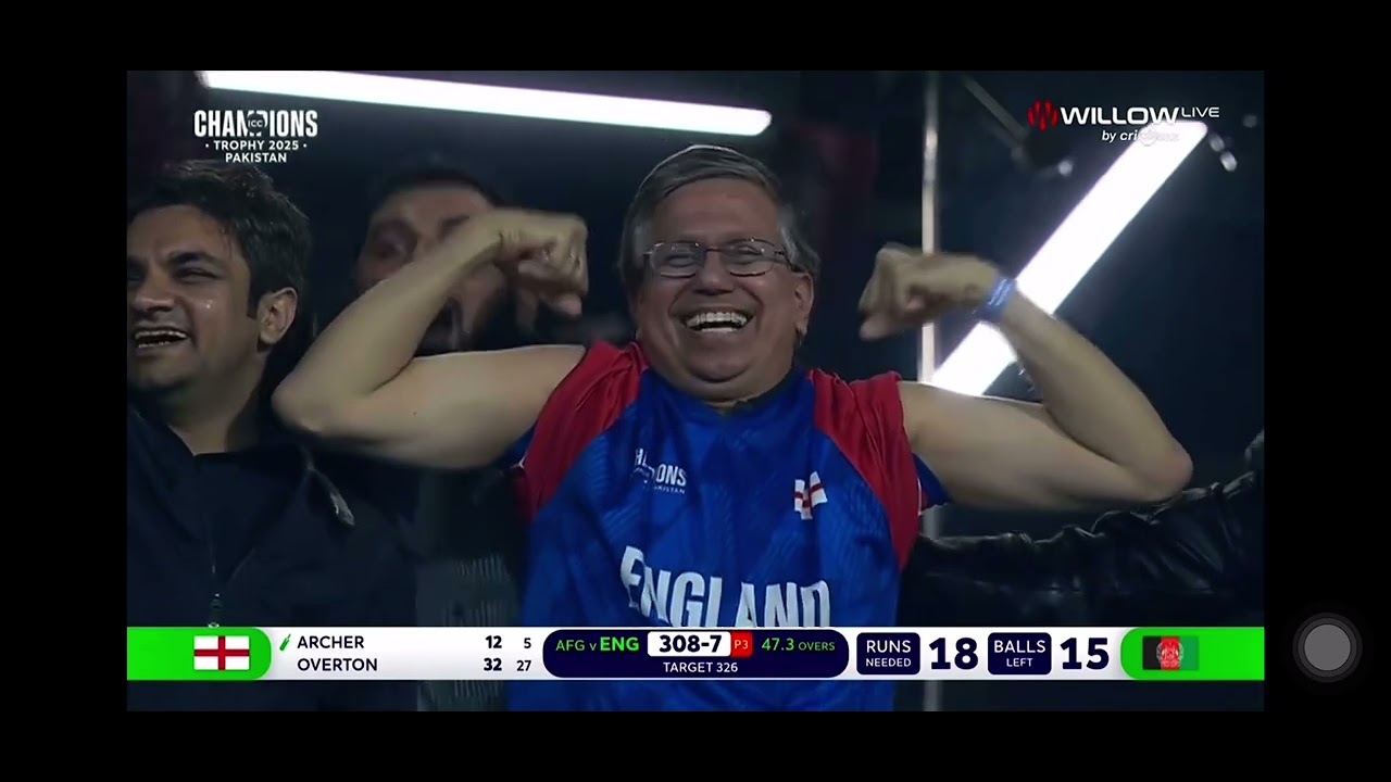 Champions Trophy || AFG v ENG || Final 4 Overs || Winning Moments