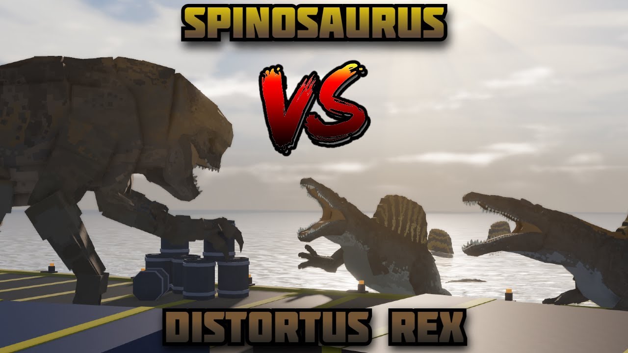 Spinosaurus Vs Distorus Rex Cinematic (PART 2) // Jurassic Blocky