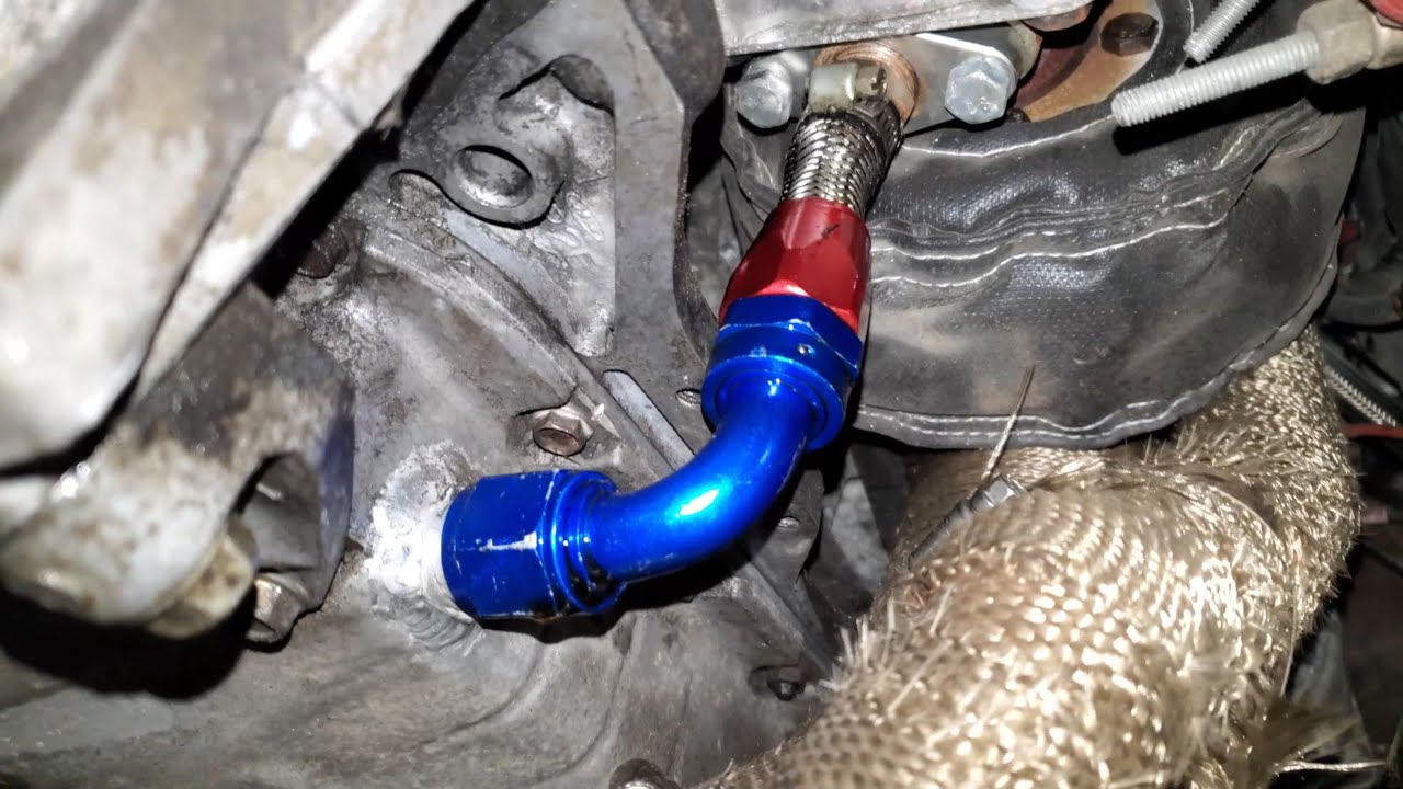 Ej8 Honda civic turbo drain -10 AN fitting leak fix