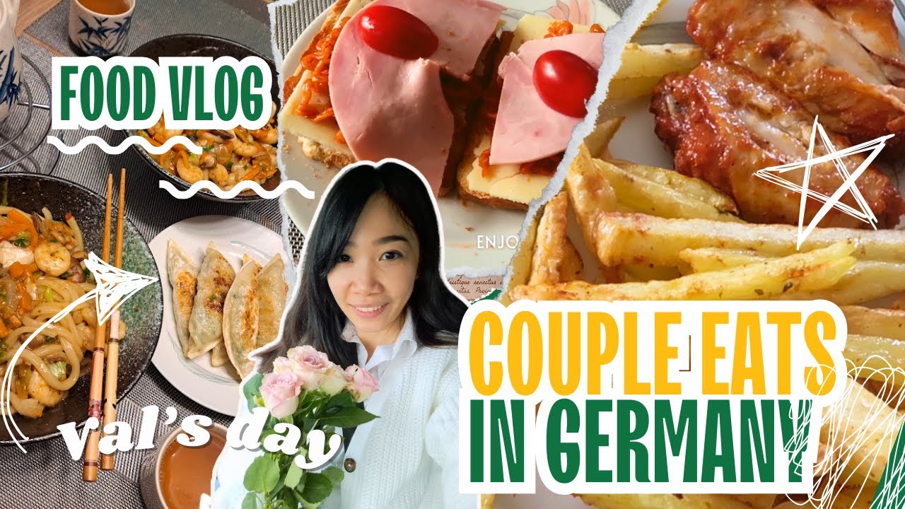 PICKY vs EASY eater! Interracial couple food diaries in Germany! Valentine's day home cooked edition