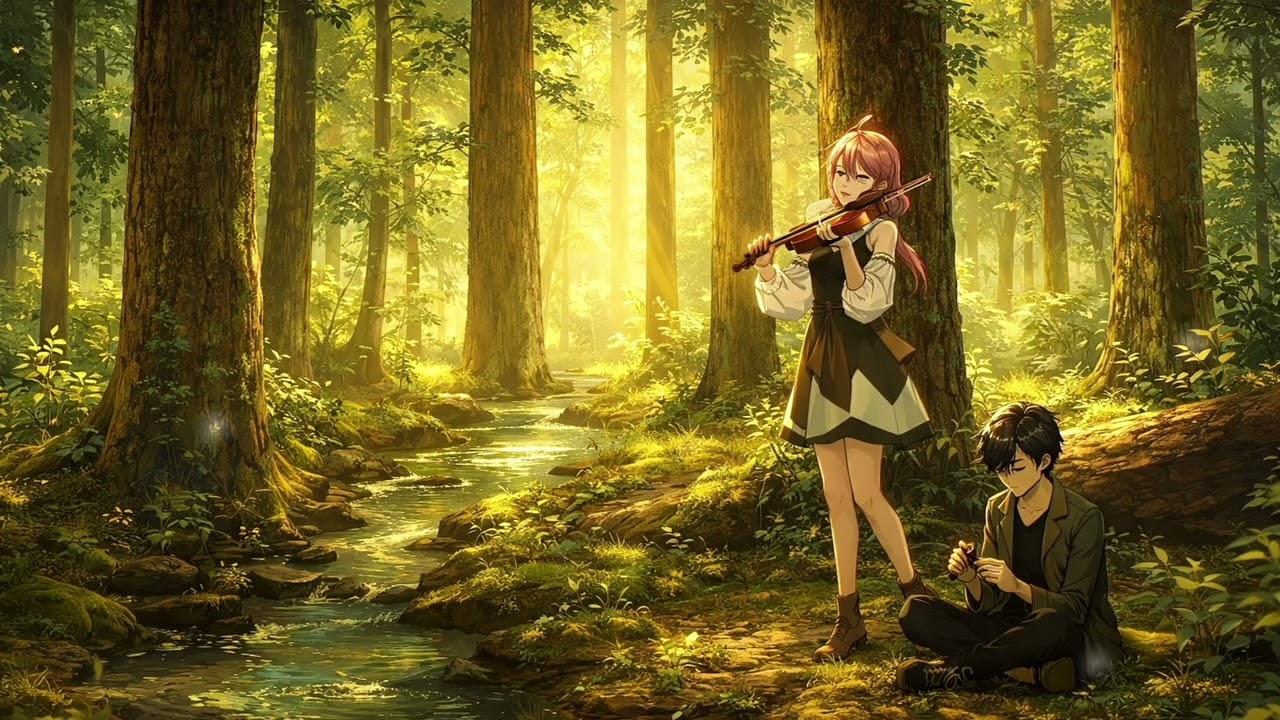2 Hours Soft Violin & Nature Sounds 🌿 | Calm Focus Study Music