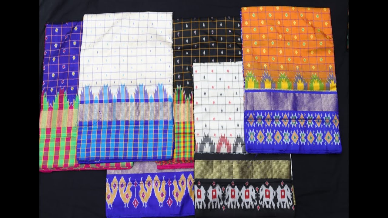 ikkat Kanchi design border Sarees | pure silk material | Handloom collections