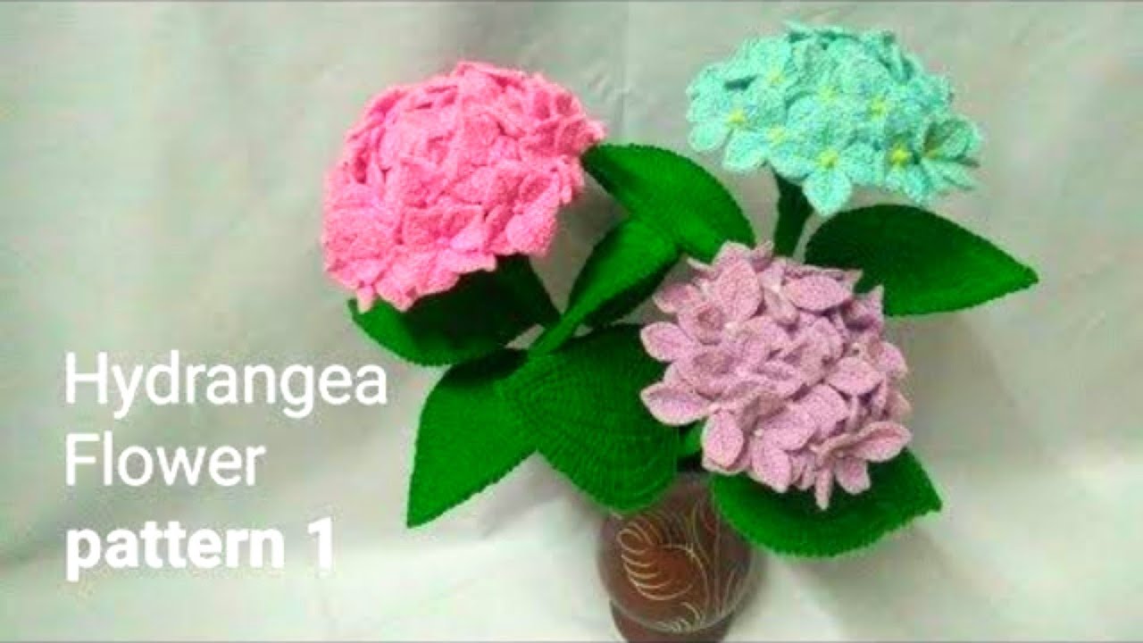 Crochet flower | Crochet Hydrangea flower PART1/4 . Pattern 1 #crochetflower #tutorial #crochet