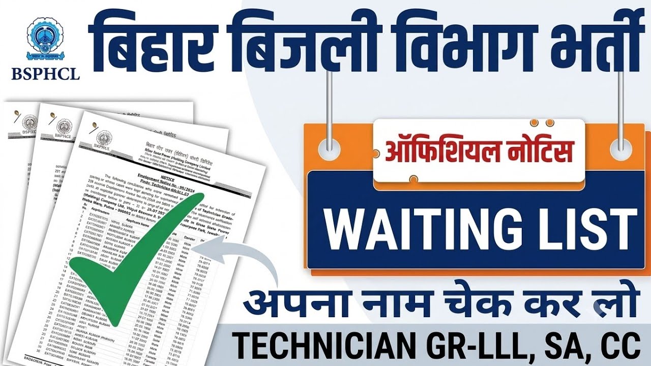 BSPHCL Waiting List Official Notice 😱 | DV का मौका! कितने Candidates बुलाए गए? New Vacancy Update 🔥