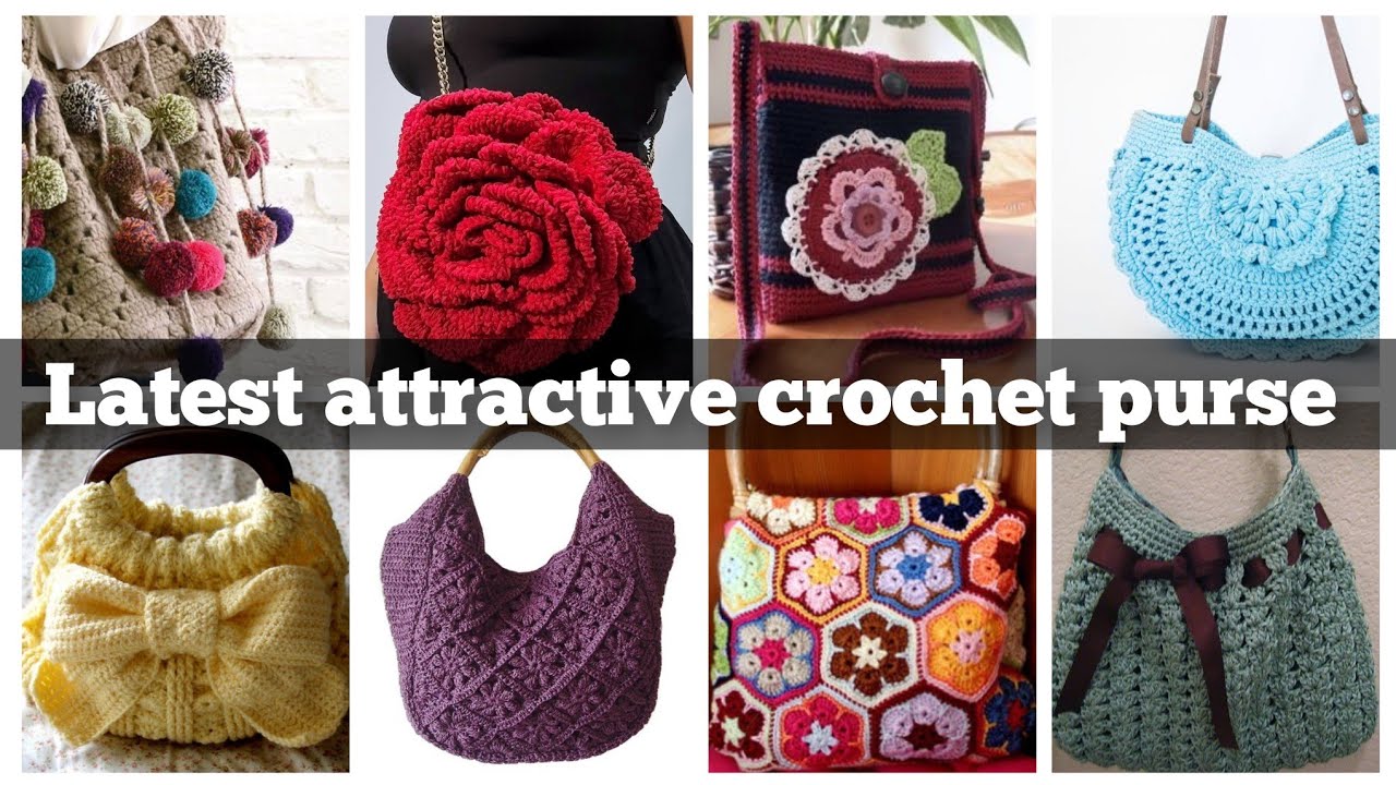 #1 unique stylish crochet hand bags designs/latest attractive crochet purse designs