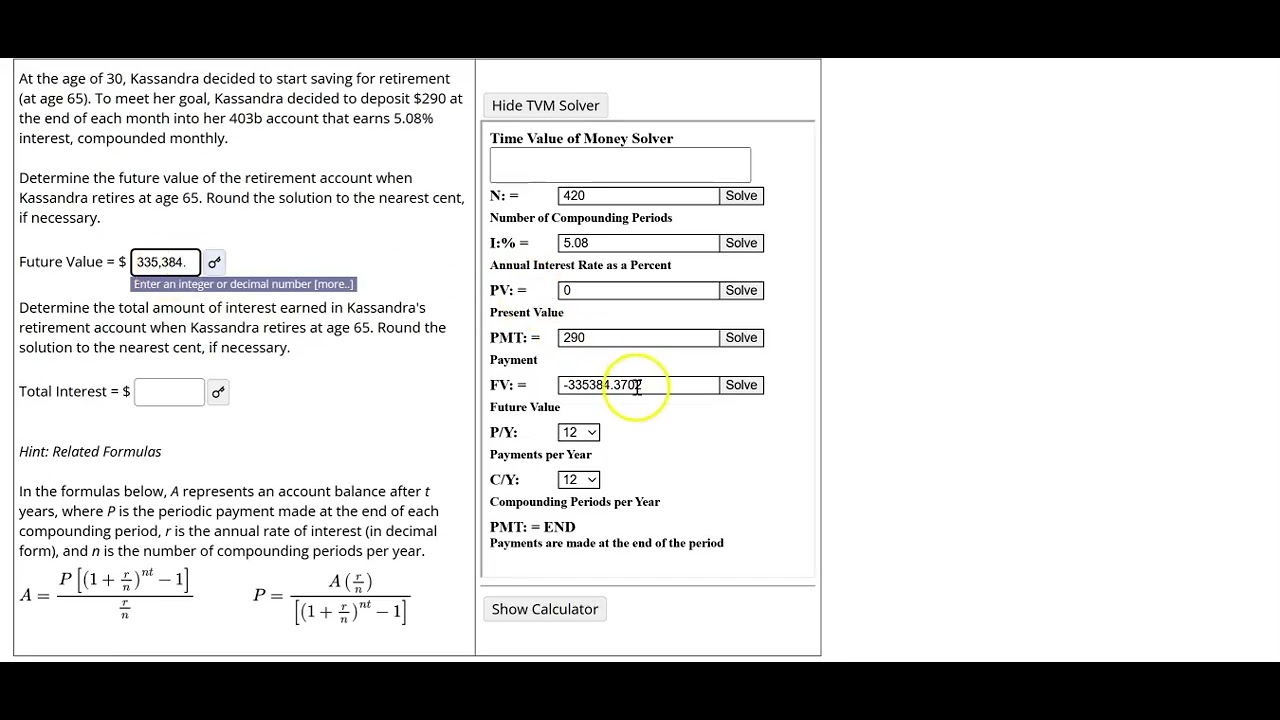 Annunity FIND PMT and Interest