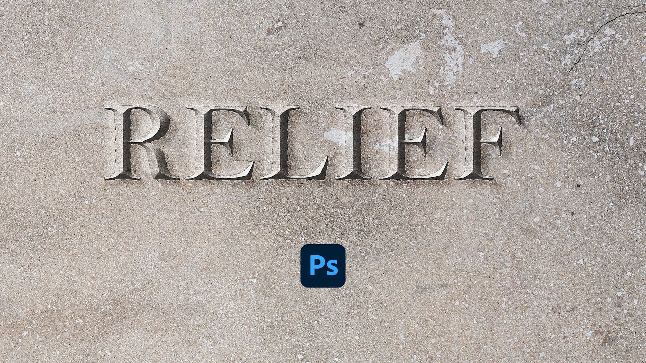 Comment faire un effet de relief avec du texte sur de la pierre dans Photoshop [Tuto Photoshop]