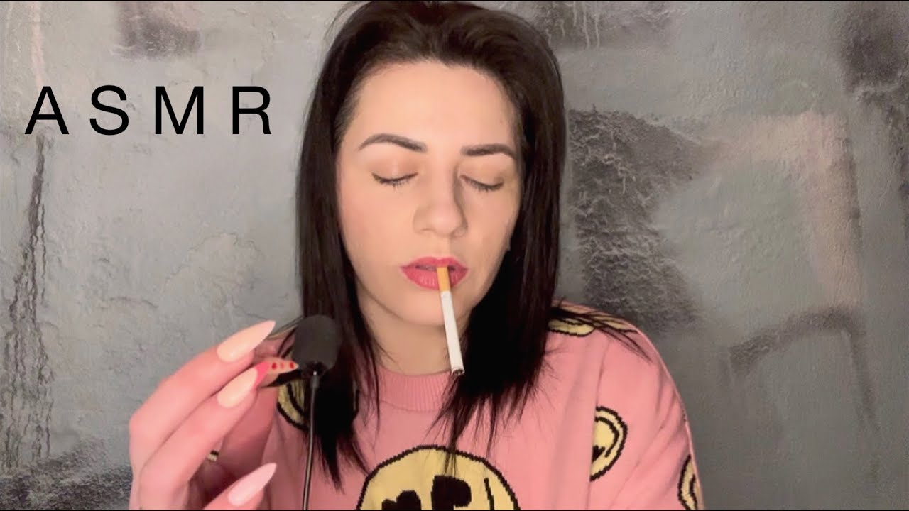 ASMR | Mouth Sounds, Smoking, Inaudible Whispering & Giggles 😅