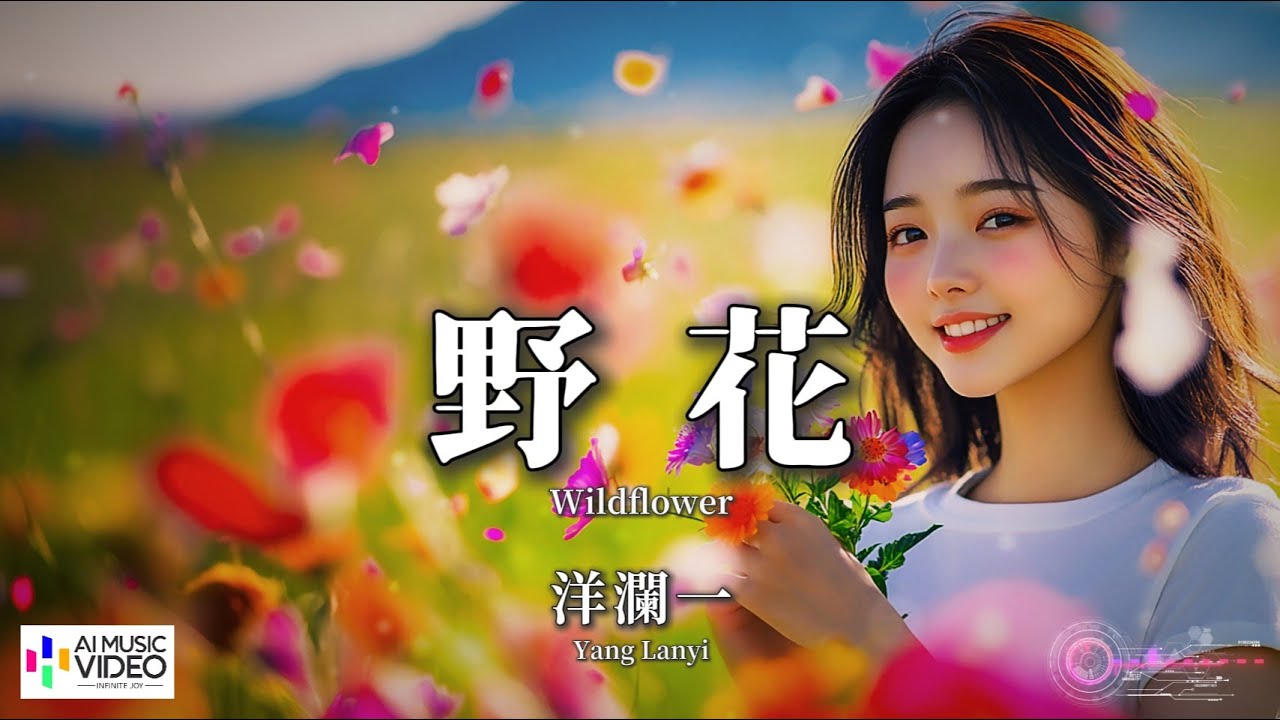 【高清MV】洋瀾一 - 野花（原唱：夢然）【Pinyin + Eng Sub | AI音樂視頻 | 繁體拼音英文動態字幕】Yang Lanyi 【洋澜一 -  野花（原唱：梦然）】