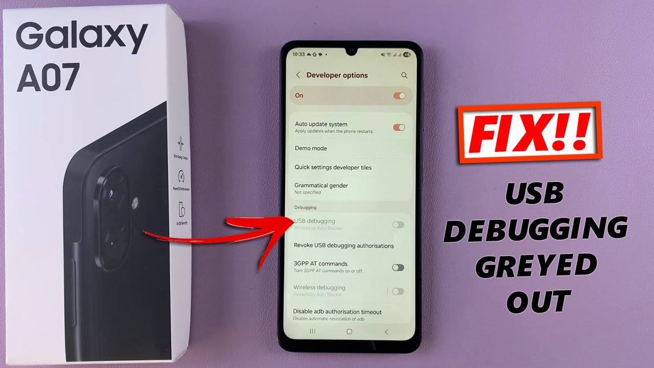 Samsung Galaxy A07: How To FIX USB Debugging Not Turning ON