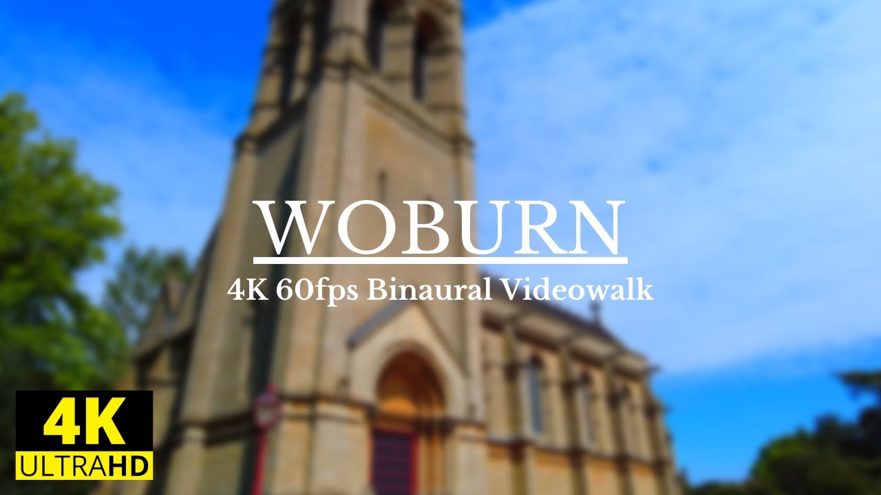 A Relaxing Walk Around Woburn, Bedfordshire - 4K 60fps Binaural Videowalk (Use Headphones)