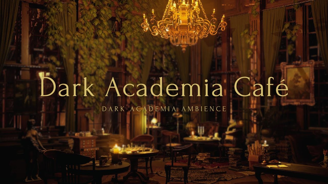 Dark Academia Café ☕ 🕯️📜 Dark Academia Ambience