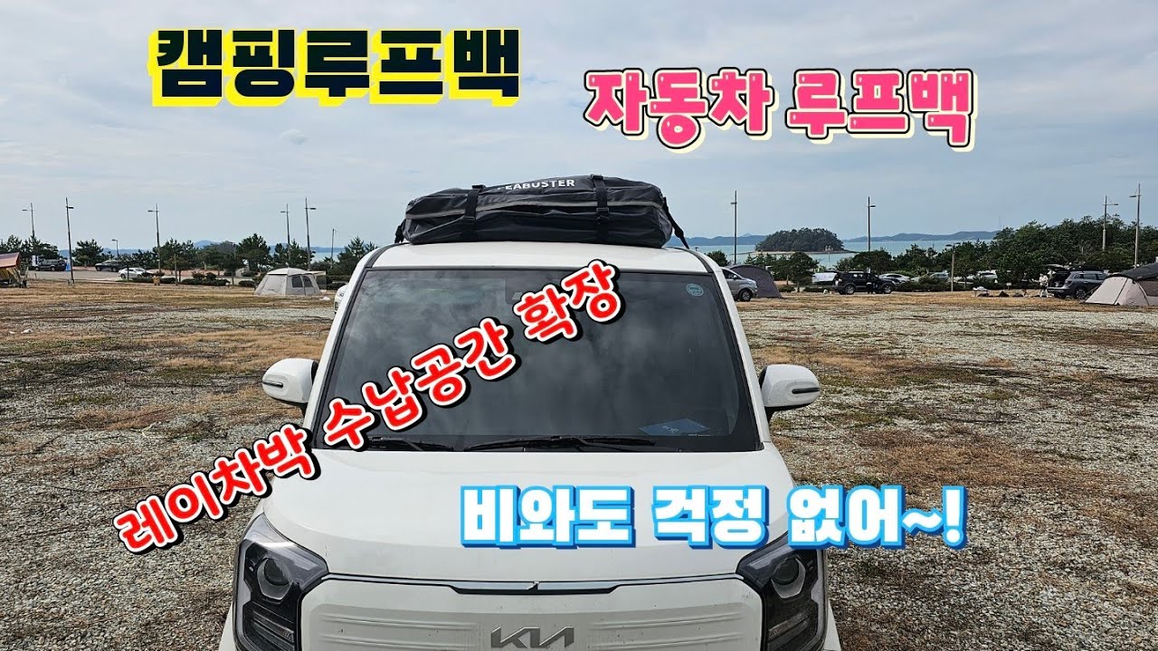 레이 차박 비좁은 트렁크 피버스터 캠핑 자동차 루프백으로 해결!