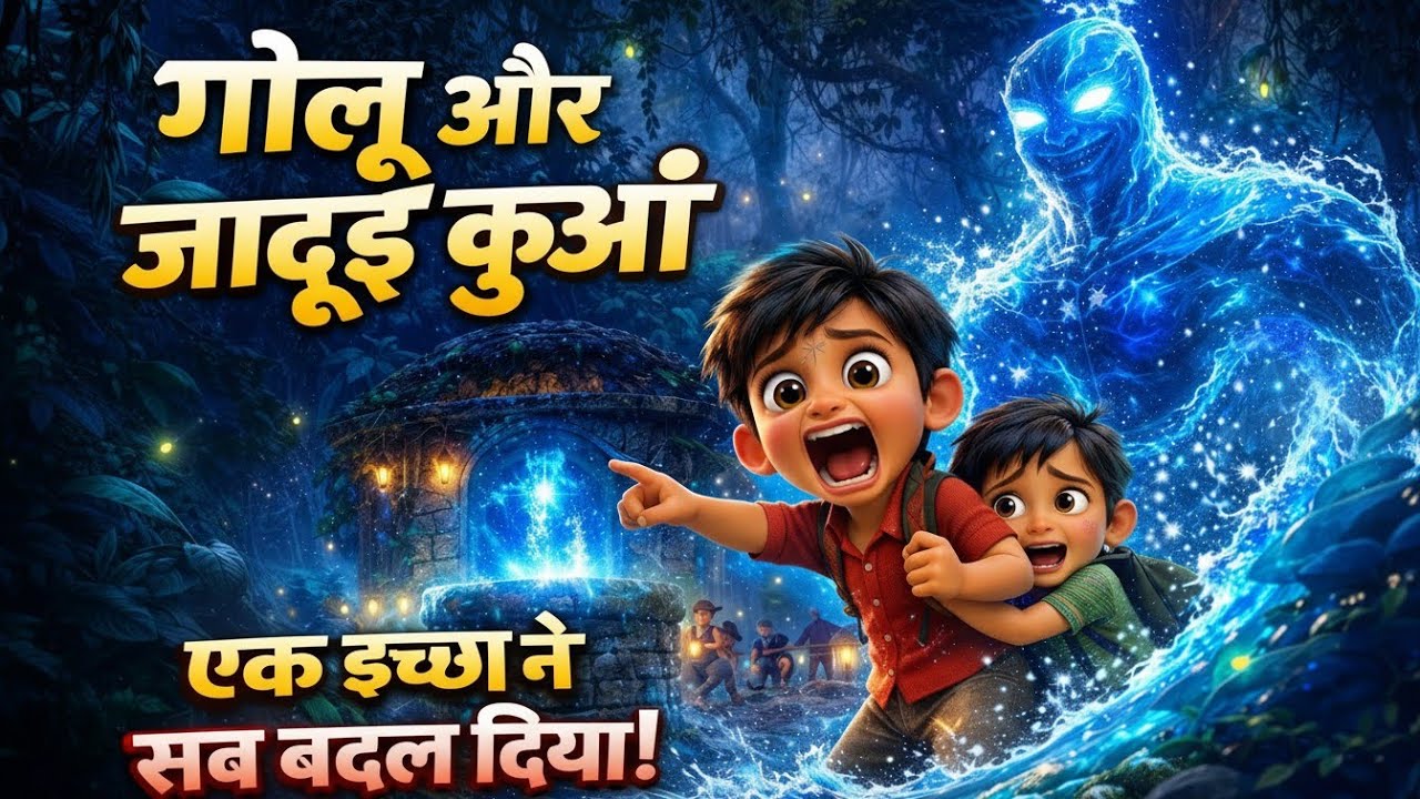 गोलू और जादुई कुआं 😊| Emotional Village Story In Hindi | 3D Pixar Cartoon Animation Story